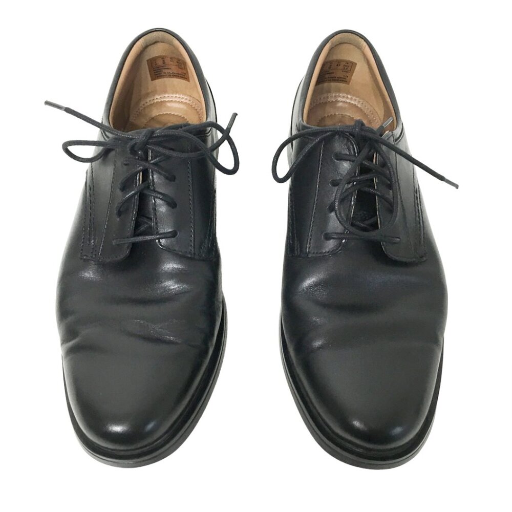 Clarks Men's Leather Black Dress Shoes Size 8W